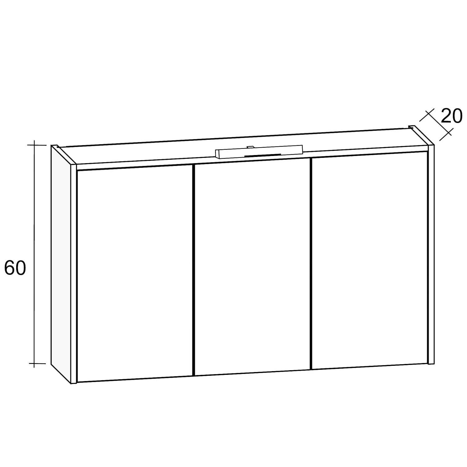 Riho Porto Spiegelschrank Mit LED Aufsatzleuchte 100 X 60 5 Riho Porto Spiegelschrank Mit LED Aufsatzleuchte 100 X 60 - Image 3