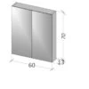 Riho Spiegelschrank Modell 13, 2-türig, 60 X 70 2 Riho Spiegelschrank Modell 13, 2-türig, 60 X 70 -Duravit Verkaufsgeschäft hersteller riho badmoebel spiegel spiegelschraenke spiegelschrank 3694013