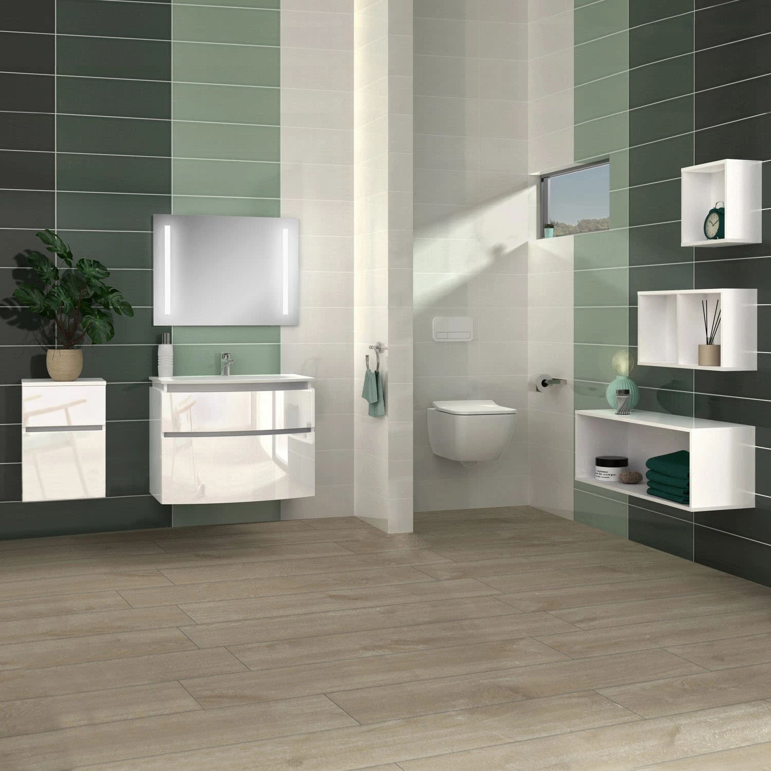 Sanipa CurveBay Anbauschrank 40 X 34,1 X 57 Cm, 2 Auszüge 3 Sanipa CurveBay Anbauschrank 40 X 34,1 X 57 Cm, 2 Auszüge