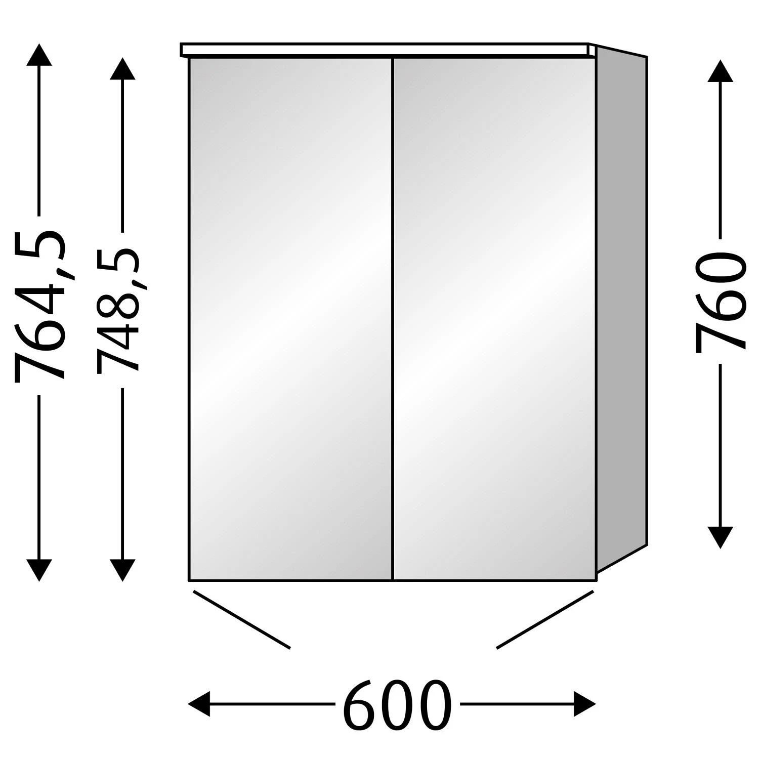 Sanipa Reflection Aluminium-Spiegelschrank ARND 60 Mit LED-Leuchtpanel 4 Sanipa Reflection Aluminium-Spiegelschrank ARND 60 Mit LED-Leuchtpanel - Image 2