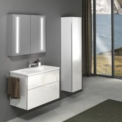 Sanipa Reflection Aluminium-Spiegelschrank ALEX 80 Mit LED-Beleuchtung