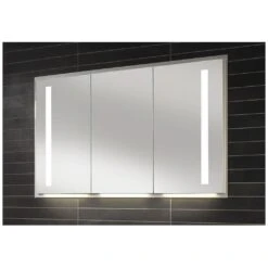 Sanipa Reflection Aluminium-Wandeinbau-Spiegelschrank WILMA 125 Mit LED-Beleuchtung