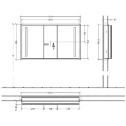Sanipa Reflection Aluminium-Wandeinbau-Spiegelschrank WILMA 135 Mit LED-Beleuchtung -Duravit Verkaufsgeschäft hersteller sanipa reflection spiegelschraenke aluminium wandeinbaumodelle 3713870