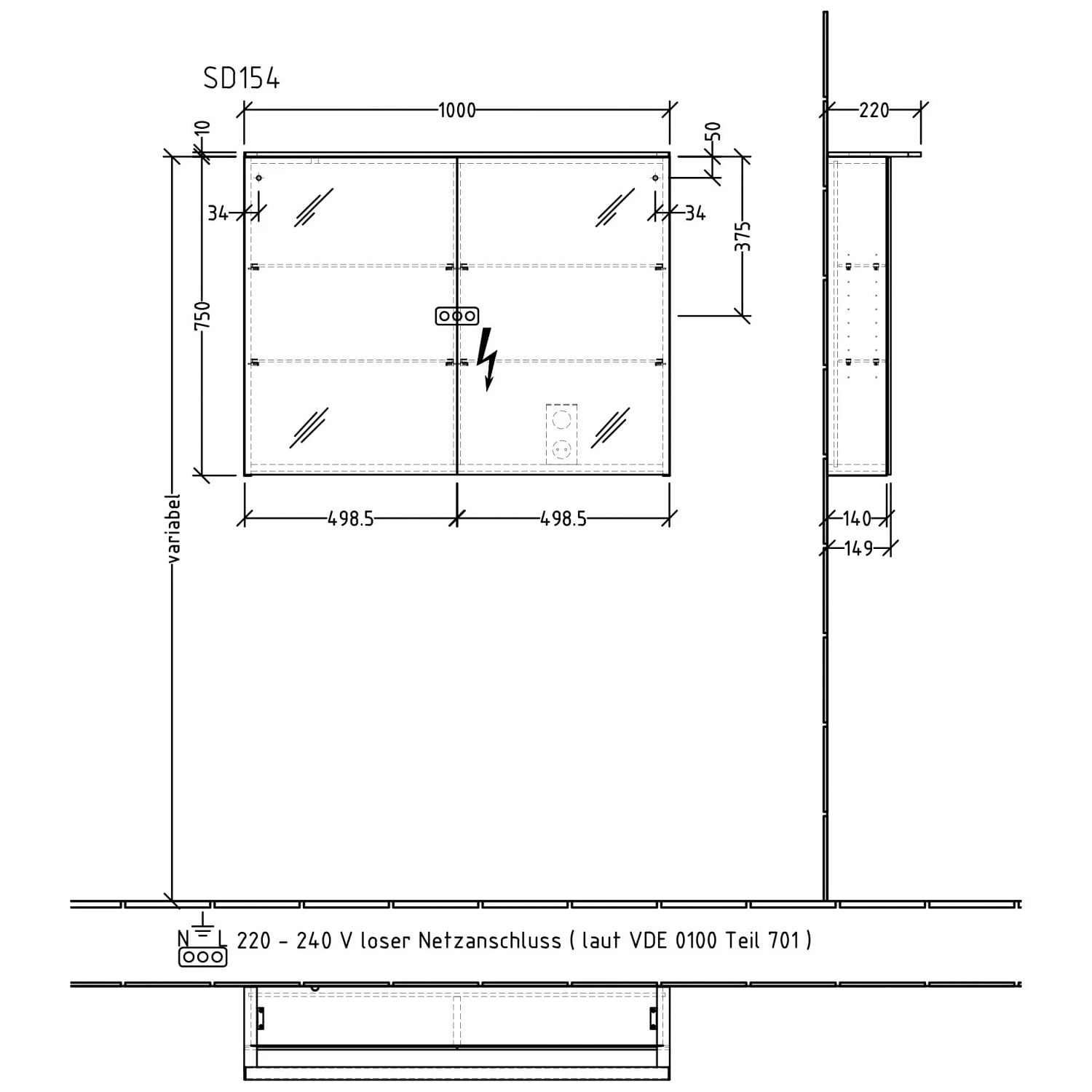 Sanipa Reflection Spiegelschrank MALTE 100 Mit LED-Aufsatzleuchte 6 Sanipa Reflection Spiegelschrank MALTE 100 Mit LED-Aufsatzleuchte - Image 4