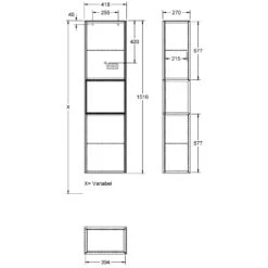 Villeroy & Boch Finion Hochschrank 151,6 Cm Mit Regalelement Und Wandbeleuchtung, Anschlag Links 9 Villeroy & Boch Finion Hochschrank 151,6 Cm Mit Regalelement Und Wandbeleuchtung, Anschlag Links -Duravit Verkaufsgeschäft hersteller villeroy boch alle kollektionen finion 3102212