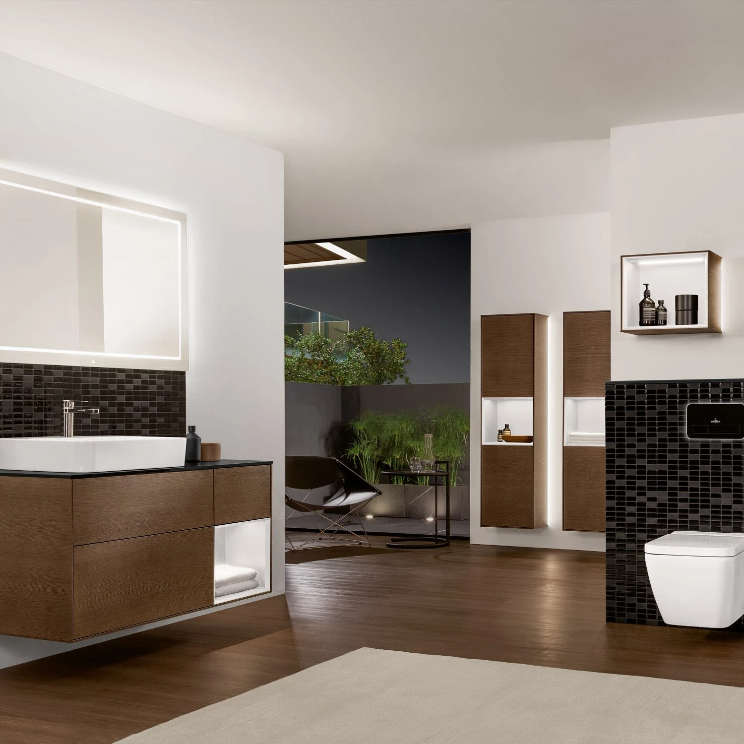 Villeroy & Boch Finion Hochschrank 151,6 Cm Mit Regalelement Und Wandbeleuchtung, Anschlag Links 4 Villeroy & Boch Finion Hochschrank 151,6 Cm Mit Regalelement Und Wandbeleuchtung, Anschlag Links - Image 2