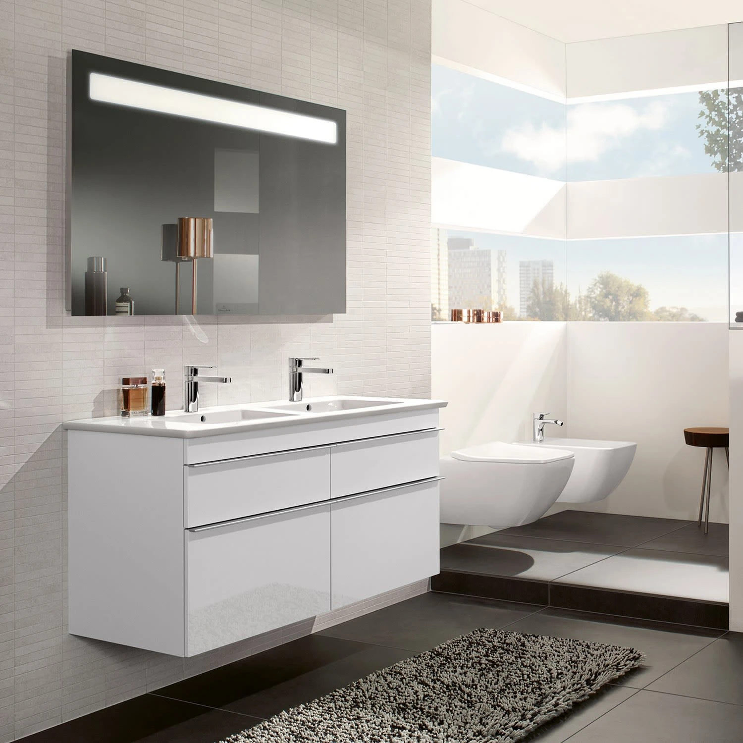 Villeroy & Boch Venticello Waschtisch-Kombination 130 Cm Mit 4 Auszügen, 2 Hahnlöchern Und 2 Überläufen 5 Villeroy & Boch Venticello Waschtisch-Kombination 130 Cm Mit 4 Auszügen, 2 Hahnlöchern Und 2 Überläufen - Image 3