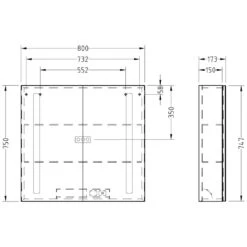 Villeroy & Boch My View 14 Spiegelschrank 80 X 75 X 17,3 Cm Mit LED Beleuchtung -Duravit Verkaufsgeschäft hersteller villeroy boch badmoebel my view 1059148