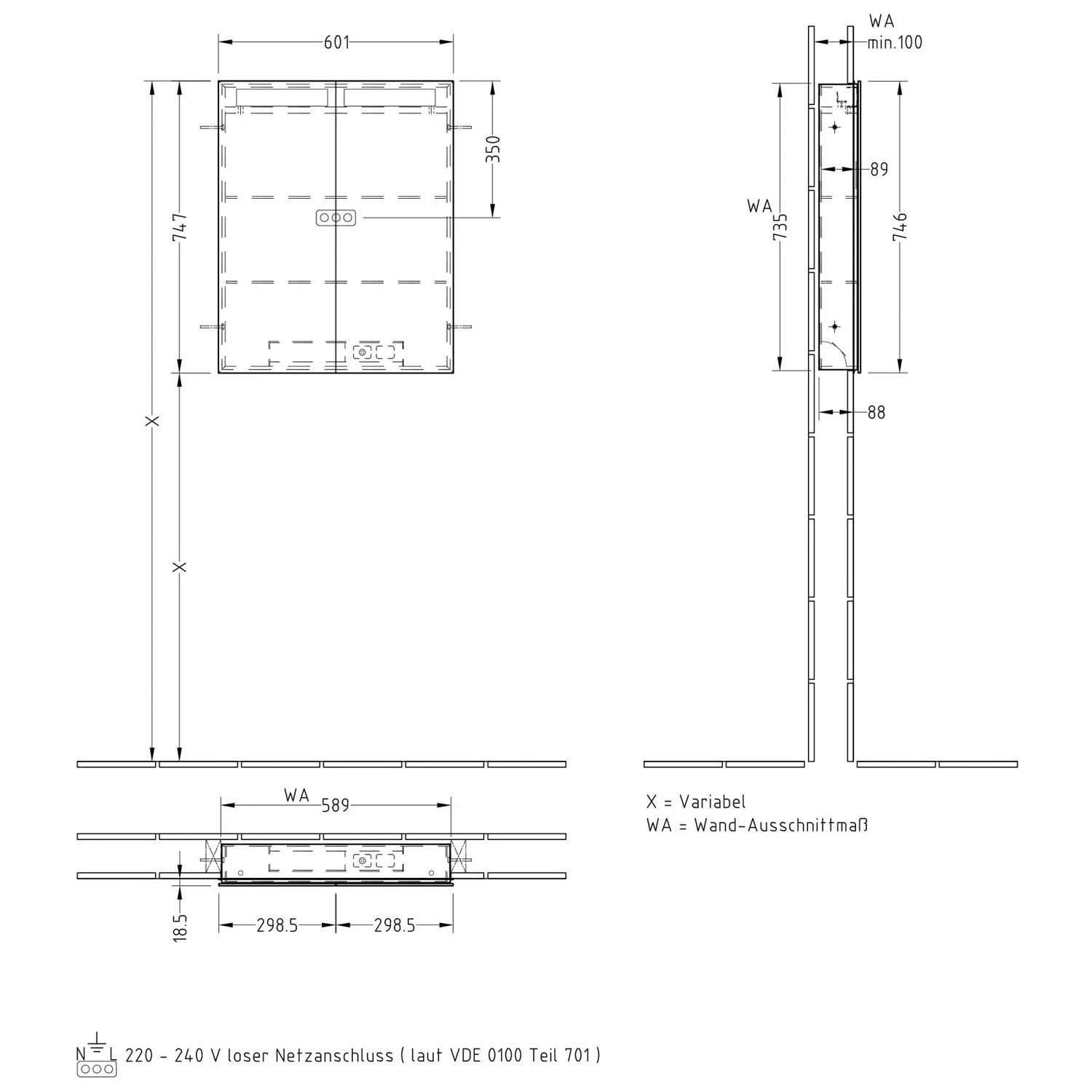 Villeroy & Boch My View-In Einbau-Spiegelschrank 60,1 Cm 6 Villeroy & Boch My View-In Einbau-Spiegelschrank 60,1 Cm - Image 4