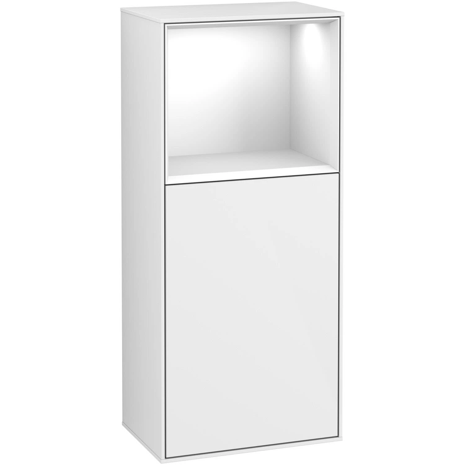 Villeroy & Boch Finion Seitenschrank 93,6 Cm Mit Regalelement Oben, Wandbeleuchtung, Anschlag Links 3 Villeroy & Boch Finion Seitenschrank 93,6 Cm Mit Regalelement Oben, Wandbeleuchtung, Anschlag Links