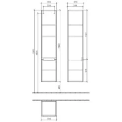 Villeroy & Boch Subway 2.0 Hochschrank 35 Cm, 2 Türen, Anschlag Rechts, Griff Silberfarbig Matt -Duravit Verkaufsgeschäft hersteller villeroy boch subway 2 badmoebel 615742