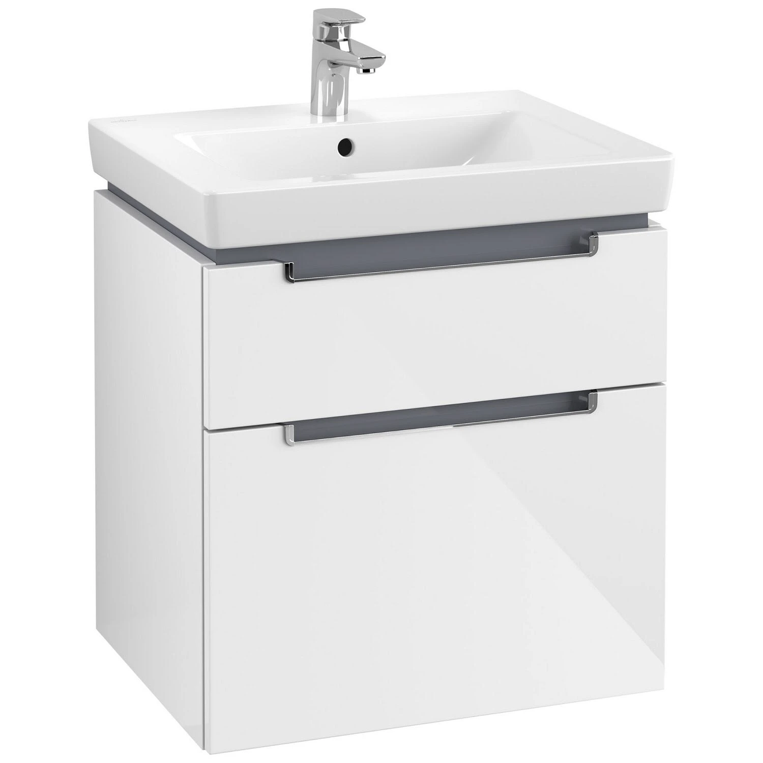 Villeroy & Boch Subway 2.0 Waschtisch-Kombination 60 Cm Mit 2 Auszügen, 1 Hahnloch Und 1 Überlauf 3 Villeroy & Boch Subway 2.0 Waschtisch-Kombination 60 Cm Mit 2 Auszügen, 1 Hahnloch Und 1 Überlauf