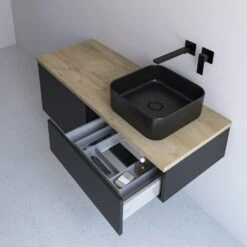 Kronenbach Cube Waschtischkonsole 121 Cm Mit 3 Auszügen Und TIP-ON