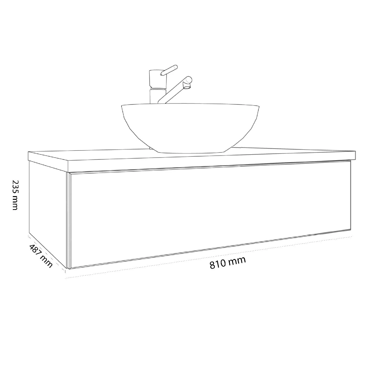 Kronenbach Cube Waschtischkonsole 81 Cm Mit 1 Auszug Und TIP-ON 5 Kronenbach Cube Waschtischkonsole 81 Cm Mit 1 Auszug Und TIP-ON - Image 3