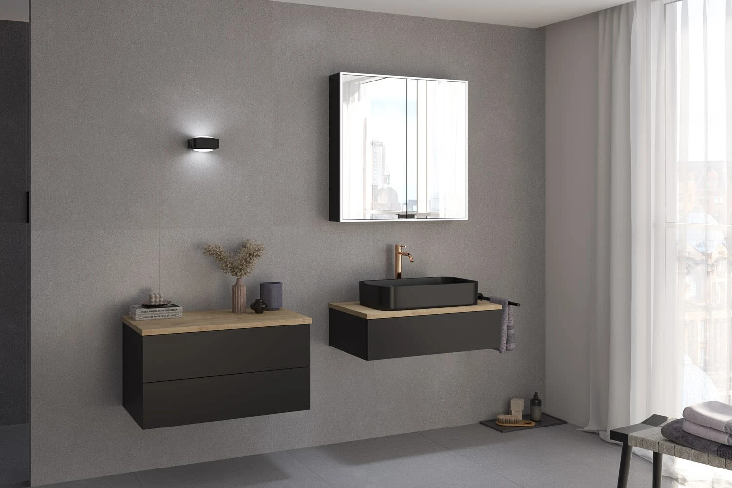 Kronenbach Cube Waschtischkonsole 81 Cm Mit 1 Auszug Und TIP-ON 4 Kronenbach Cube Waschtischkonsole 81 Cm Mit 1 Auszug Und TIP-ON - Image 2