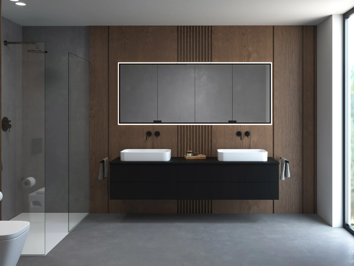 Kronenbach Cube Spiegelschrank 182 X 82 Cm Mit Umlaufender LED-Beleuchtung, Unterputz 4 Kronenbach Cube Spiegelschrank 182 X 82 Cm Mit Umlaufender LED-Beleuchtung, Unterputz - Image 2