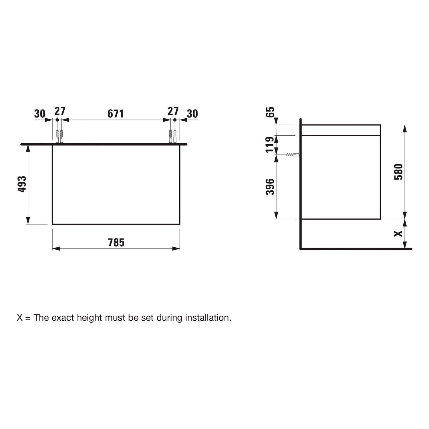 LAUFEN LANI Waschtischplatte Ohne Ausschnitt Mit Unterschrank 80 Cm Mit 2 Schubladen 4 LAUFEN LANI Waschtischplatte Ohne Ausschnitt Mit Unterschrank 80 Cm Mit 2 Schubladen - Image 2