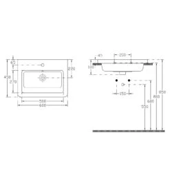 Home Waschtisch Mit Unterschrank 60 Cm, 1 Auszug -Duravit Verkaufsgeschäft megabad profi collection badmoebel home waschtisch 11573445
