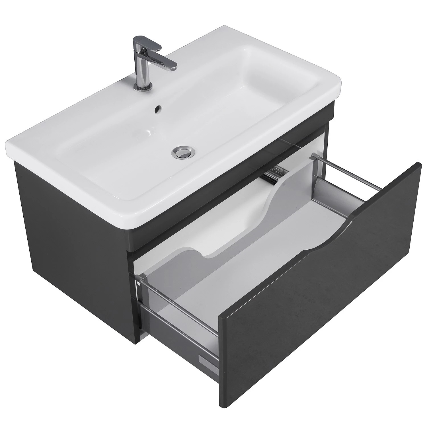 Home Waschtisch Mit Unterschrank 80 Cm, 1 Auszug 3 Home Waschtisch Mit Unterschrank 80 Cm, 1 Auszug