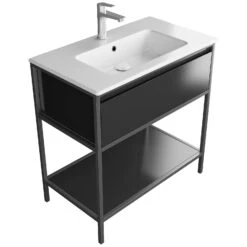 Loft 2.0 Waschtischunterschrank 80 Cm, Mit Metallgestell