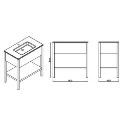 Loft 2.0 Waschtischunterschrank 80 Cm, Mit Holzgestell -Duravit Verkaufsgeschäft megabad profi collection badmoebel loft 2 6492542