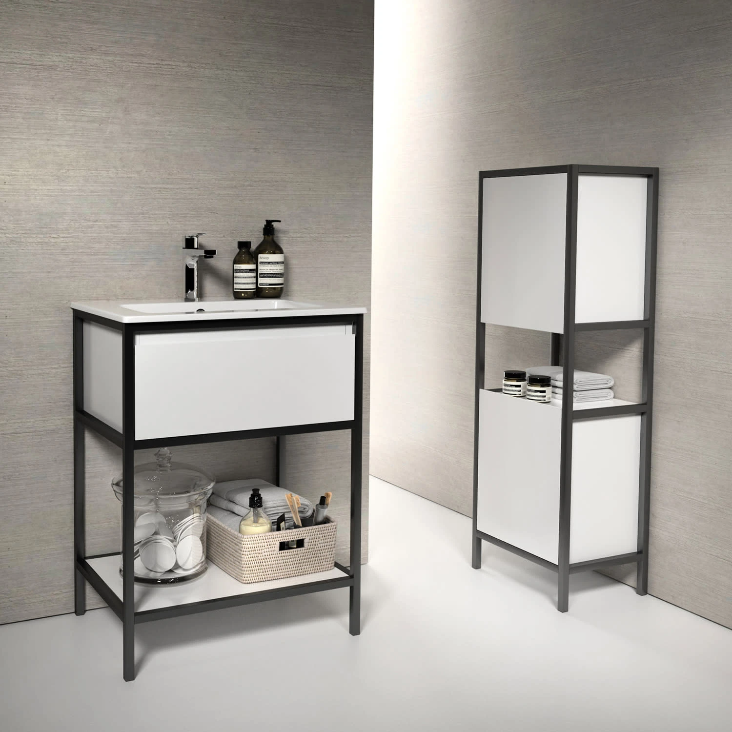 Loft 2.0 Waschtisch Mit Unterschrank 60 Cm, Mit Metallgestell 7 Loft 2.0 Waschtisch Mit Unterschrank 60 Cm, Mit Metallgestell - Image 5