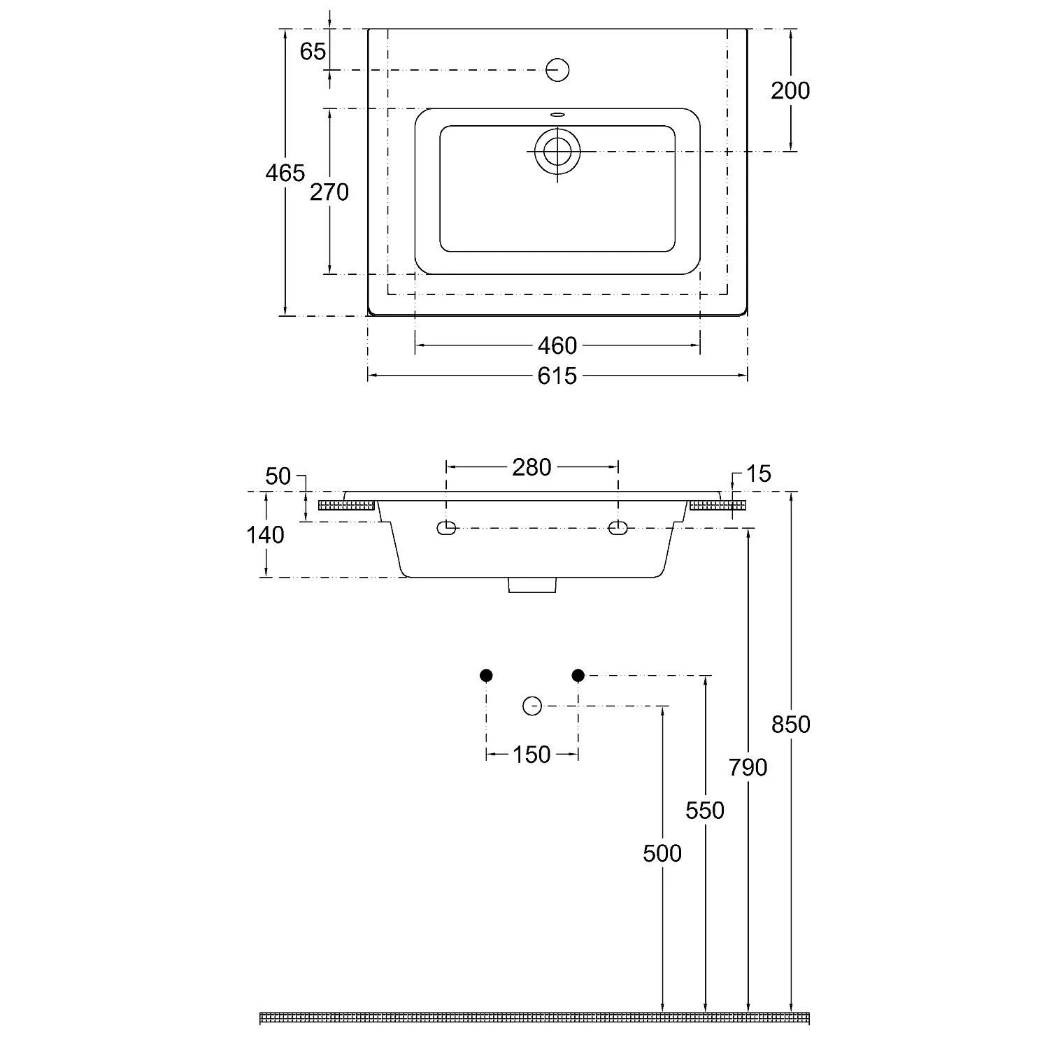 Loft Waschtisch Mit Unterschrank 60 Cm, 2 Auszüge 7 Loft Waschtisch Mit Unterschrank 60 Cm, 2 Auszüge - Image 5