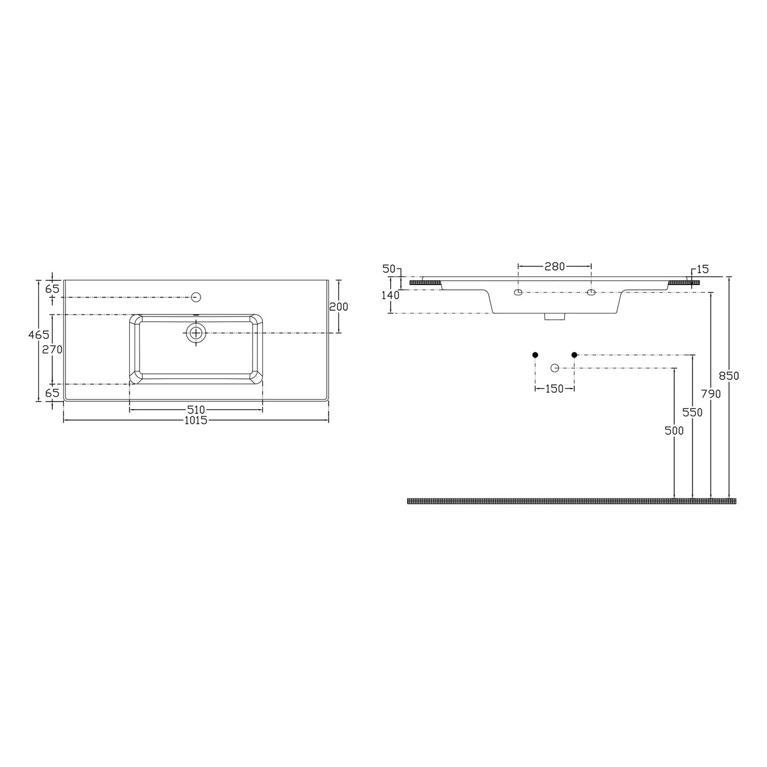 Loft Waschtisch Mit Unterschrank 100 Cm, 2 Auszüge 7 Loft Waschtisch Mit Unterschrank 100 Cm, 2 Auszüge - Image 5