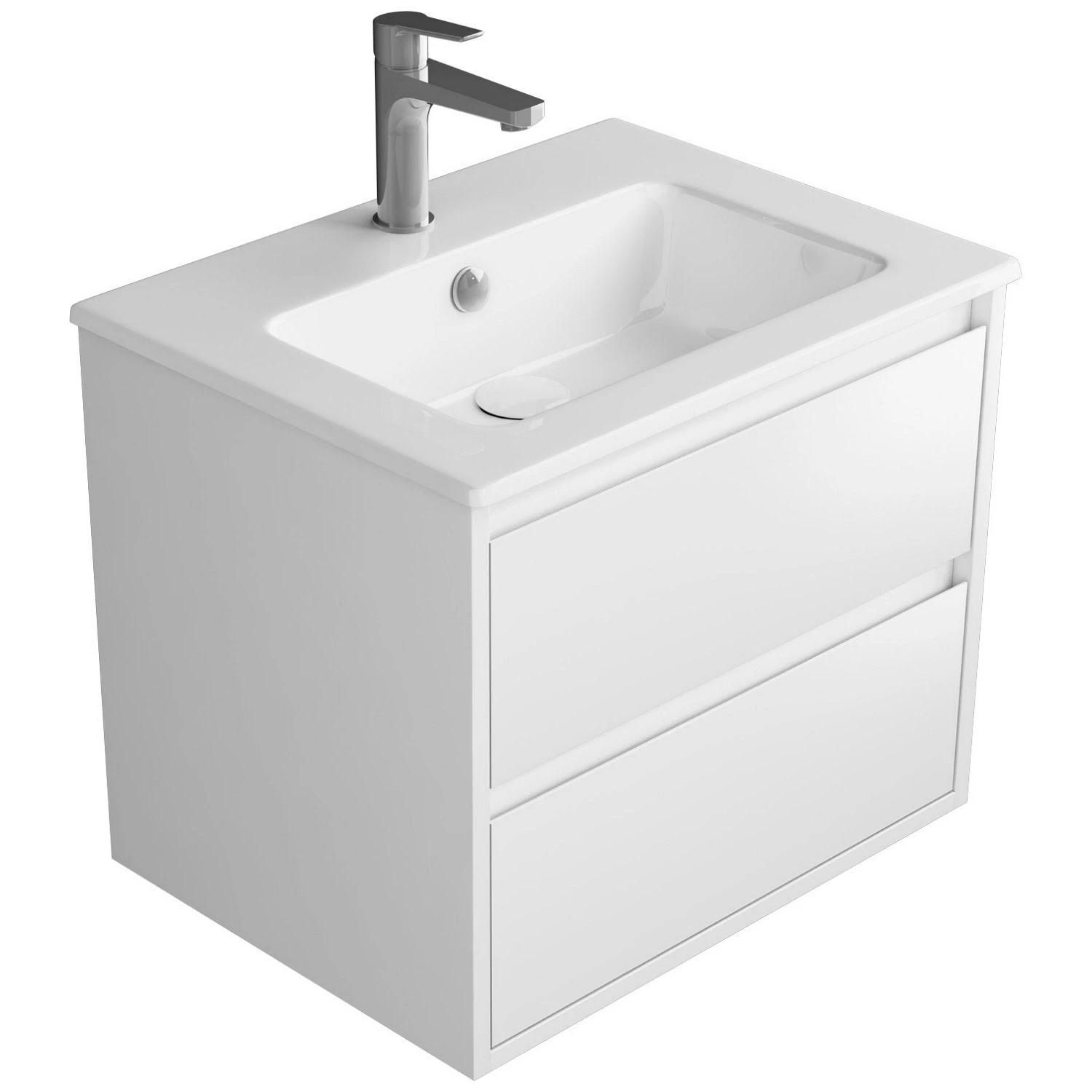 Loft Waschtisch Mit Unterschrank 60 Cm, 2 Auszüge 3 Loft Waschtisch Mit Unterschrank 60 Cm, 2 Auszüge