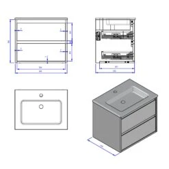 Loft Waschtisch Mit Unterschrank 60 Cm, 2 Auszüge 10 Loft Waschtisch Mit Unterschrank 60 Cm, 2 Auszüge -Duravit Verkaufsgeschäft megabad profi collection badmoebel loft waschtischkombination 6122116