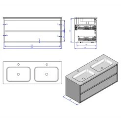 Loft Waschtisch Mit Unterschrank 120 Cm, 2 Auszüge 10 Loft Waschtisch Mit Unterschrank 120 Cm, 2 Auszüge -Duravit Verkaufsgeschäft megabad profi collection badmoebel loft waschtischkombination 6122155