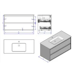 Loft Waschtisch Mit Unterschrank 100 Cm, 2 Auszüge 10 Loft Waschtisch Mit Unterschrank 100 Cm, 2 Auszüge -Duravit Verkaufsgeschäft megabad profi collection badmoebel loft waschtischkombination 6122293