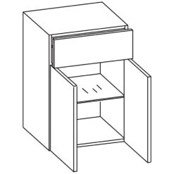 Pelipal Serie 3006 Unterschrank 50 X 38 X 75 Cm Mit 2 Drehtüren, 1 Schubkasten -Duravit Verkaufsgeschäft pelipal serie 3006 hoch midi unterschraenke 8598595