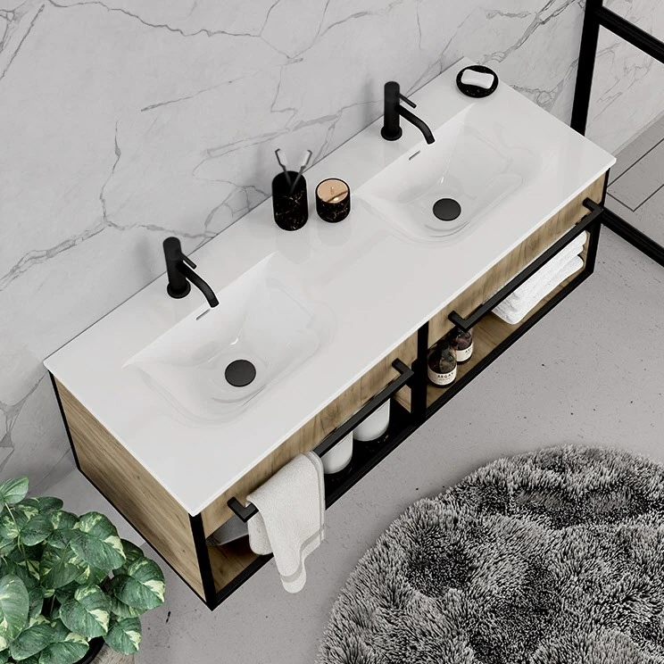 Pianura Giulia Doppelwaschtisch Mit Unterschrank 121 Cm 4 Pianura Giulia Doppelwaschtisch Mit Unterschrank 121 Cm - Image 2