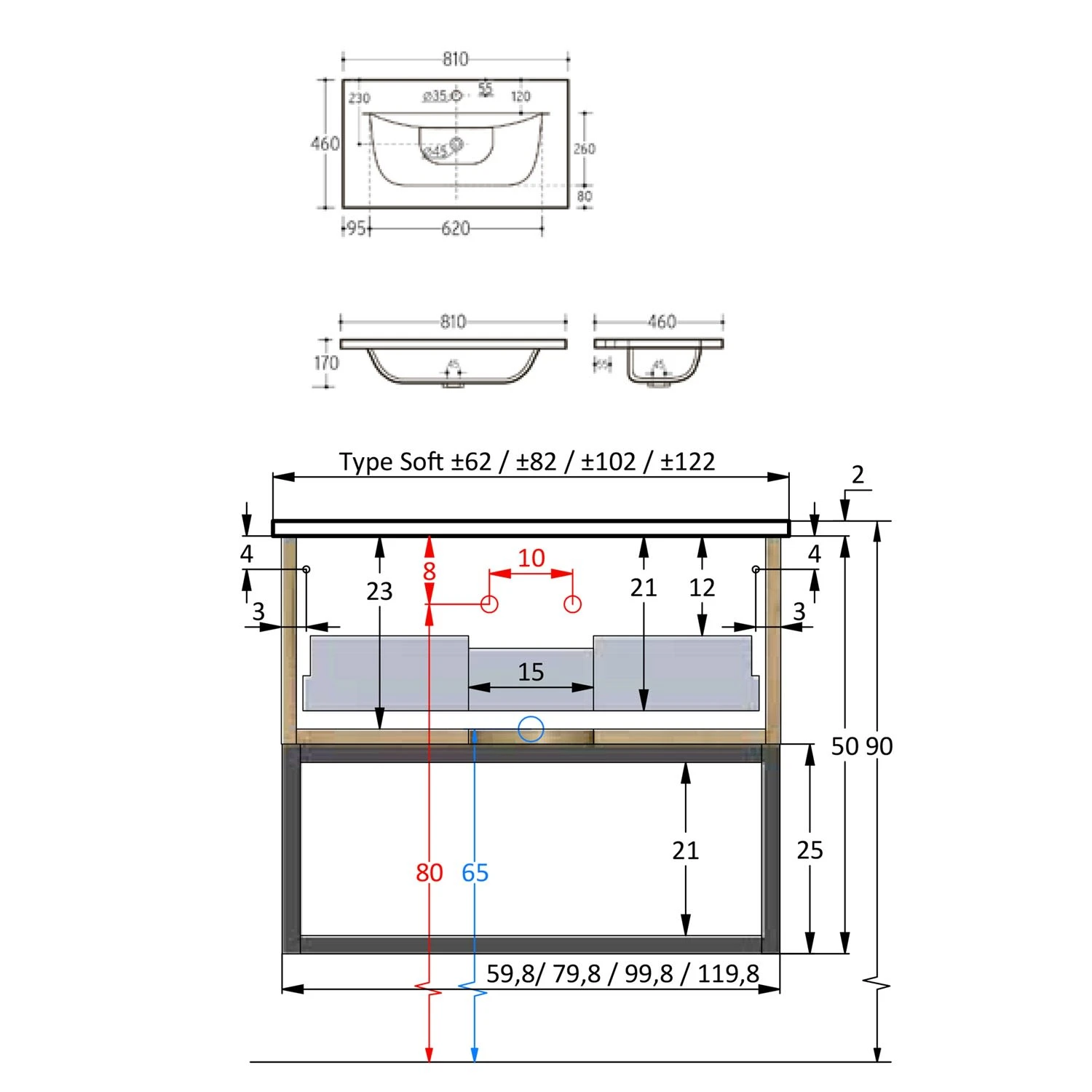 Pianura Giulia Waschtisch Mit Unterschrank 81 Cm 6 Pianura Giulia Waschtisch Mit Unterschrank 81 Cm - Image 4