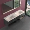 Progettobagno Evo 54 Lago Uno Doppel-Waschtisch Mit Unterschrank 160 Cm Ohne Hahnloch -Duravit Verkaufsgeschäft progettobagno evo 54 lago uno doppel 9402500