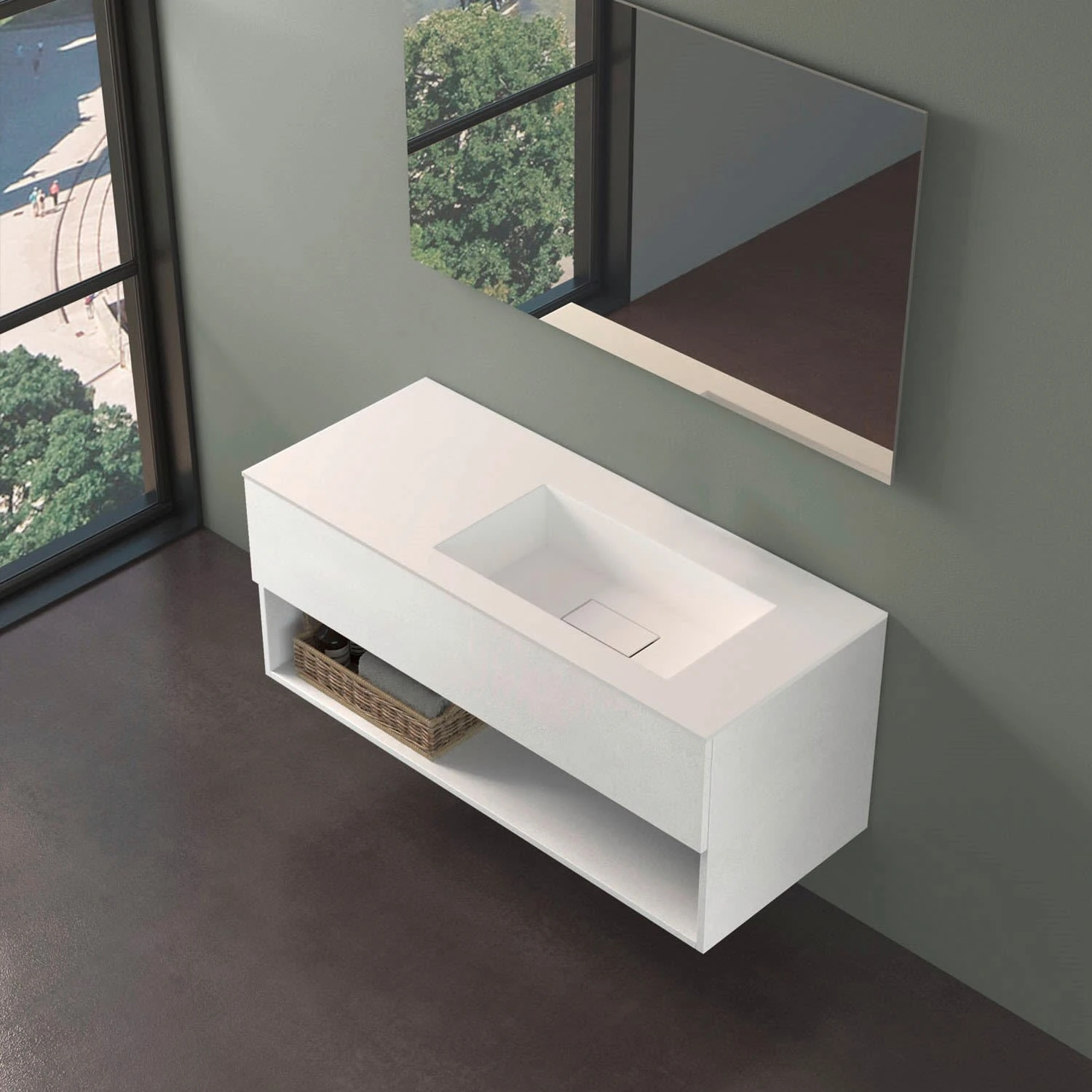 Progettobagno Evo 54 Lago Uno Waschtisch Mit Unterschrank 120 Cm, Ausführung Rechts Ohne Hahnloch 3 Progettobagno Evo 54 Lago Uno Waschtisch Mit Unterschrank 120 Cm, Ausführung Rechts Ohne Hahnloch