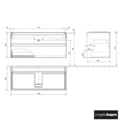 Progettobagno Evo 54 Modular Waschtischkonsole 120 Cm -Duravit Verkaufsgeschäft progettobagno evo 54 modular waschtischkonsole 120 5747707