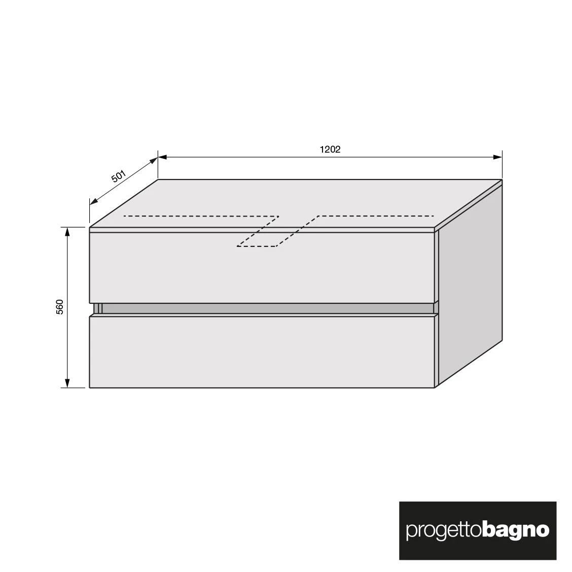 Progettobagno Evo 54 Walnuss Vision Waschtischkonsole 120 Cm 3 Progettobagno Evo 54 Walnuss Vision Waschtischkonsole 120 Cm