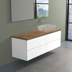 Progettobagno Elba Terra Waschtischkonsole 160 Cm , Ausführung Rechts