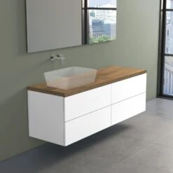 Progettobagno Elba Terra Waschtischkonsole 160 Cm , Ausführung Links