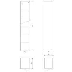 Progettobagno Hivo Hochschrank 30 X 160 Cm, Türanschlag Rechts -Duravit Verkaufsgeschäft progettobagno hitek hochschrank links oder rechts 4985015