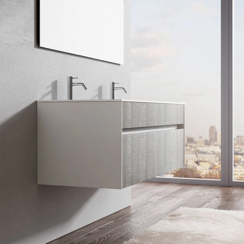 Progettobagno Isola Doppel-Waschtisch Mit Unterschrank 120 Cm 4 Progettobagno Isola Doppel-Waschtisch Mit Unterschrank 120 Cm - Image 2