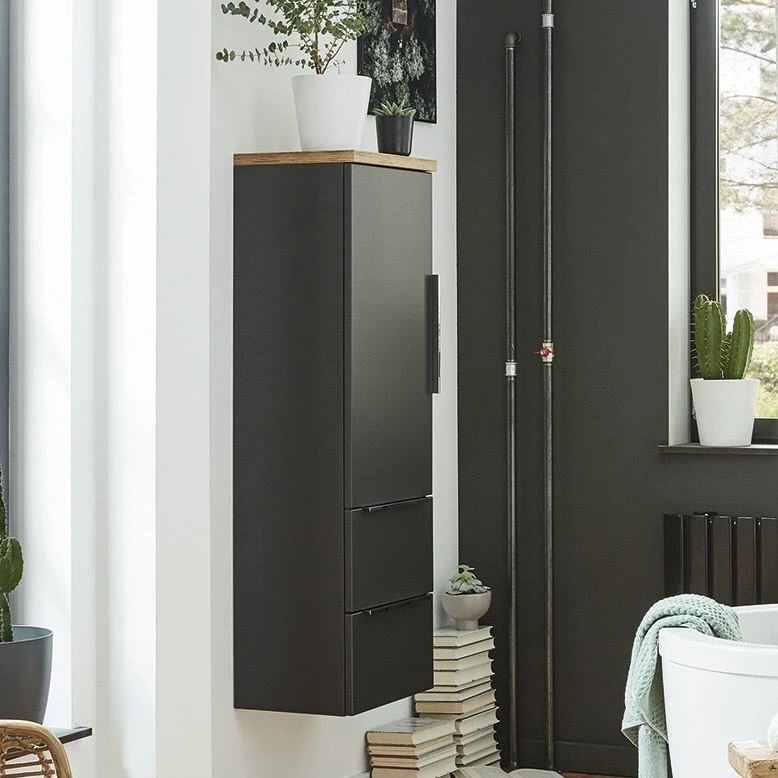 Puris Aspekt Mittelschrank 40 Cm Mit 1 Tür, Anschlag Links, 2 Auszüge, Griff 338 3 Puris Aspekt Mittelschrank 40 Cm Mit 1 Tür, Anschlag Links, 2 Auszüge, Griff 338