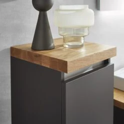 Puris B • Essence Mittelschrank 30,2 X 30 X 135 Cm Mit 1 Tür, Anschlag Rechts, 2 Innenschubkästen, Griff 341