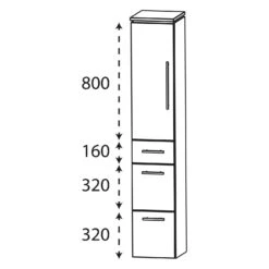Puris Cool Line Hochschrank 40 X 30 X 164 Cm Mit 2 Auszügen, 1 Schubkasten Und 1 Tür, Anschlag Links, Griff 340 5 Puris Cool Line Hochschrank 40 X 30 X 164 Cm Mit 2 Auszügen, 1 Schubkasten Und 1 Tür, Anschlag Links, Griff 340 -Duravit Verkaufsgeschäft puris cool line hoch und seitenschraenke 7315557