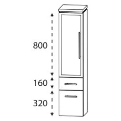 Puris Cool Line Mittelschrank 30 X 30 X 132 Cm Mit 1 Auszug, 1 Schubkasten Und 1 Alu Rahmentür, Anschlag Links, Griff 340 5 Puris Cool Line Mittelschrank 30 X 30 X 132 Cm Mit 1 Auszug, 1 Schubkasten Und 1 Alu Rahmentür, Anschlag Links, Griff 340 -Duravit Verkaufsgeschäft puris cool line hoch und seitenschraenke 7347432