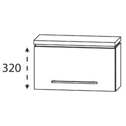 Puris Cool Line Oberschrank 60 X 23 X 36 Cm Mit 1 Klapptür, Griff 340 -Duravit Verkaufsgeschäft puris cool line hoch und seitenschraenke 7386669