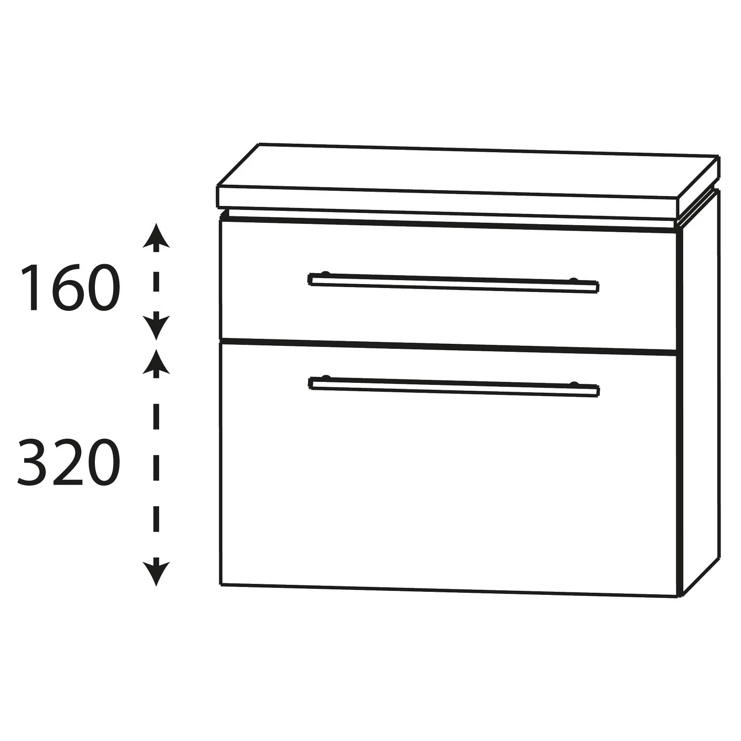 Puris Cool Line Unterschrank 60 X 30 X 52 Cm Mit 1 Schubkasten Und 1 Auszug, Griff 340 4 Puris Cool Line Unterschrank 60 X 30 X 52 Cm Mit 1 Schubkasten Und 1 Auszug, Griff 340 - Image 2