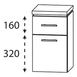 Puris Cool Line Unterschrank 40 X 30 X 52 Cm Mit 1 Schubkasten Und 1 Tür, Anschlag Links, Griff 359 5 Puris Cool Line Unterschrank 40 X 30 X 52 Cm Mit 1 Schubkasten Und 1 Tür, Anschlag Links, Griff 359 -Duravit Verkaufsgeschäft puris cool line hoch und seitenschraenke 7609914